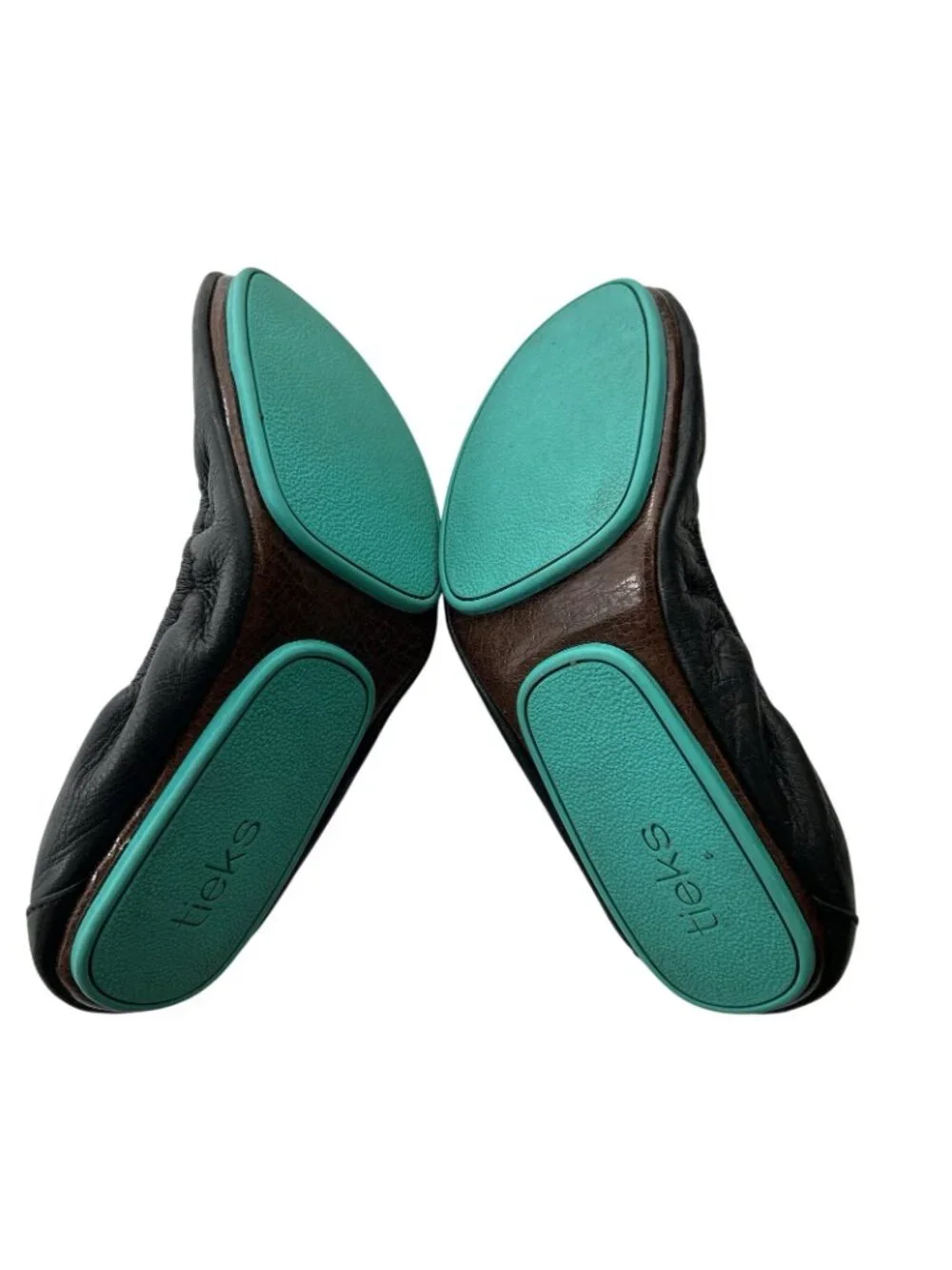 🩰 Tieks by Gavrieli Ballet Flats Sz 8 Matte Black Soft Full-Grain Nappa Leather